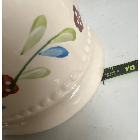 Nonni's Handmade Biscotti Cookie  Jar Canister Floral Vines Minalmalist Design - Picture 10 of 11